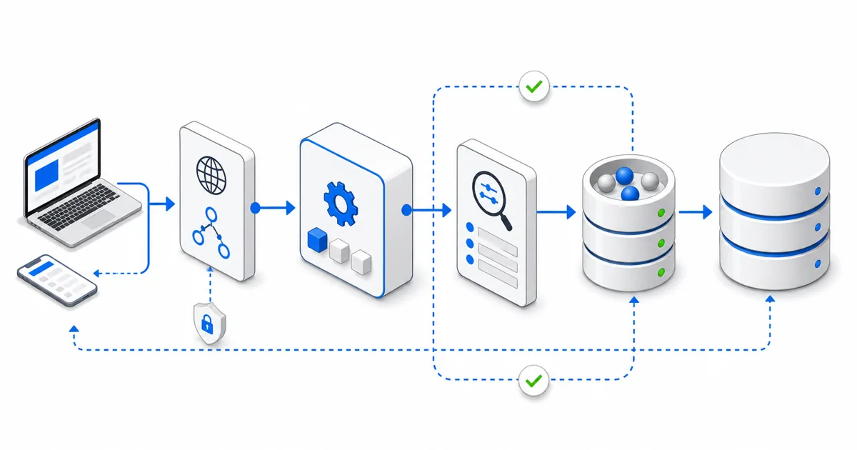 .NET, API, veritabanı ve kullanıcı arayüzü bileşenlerinden oluşan yazılım mimarisi