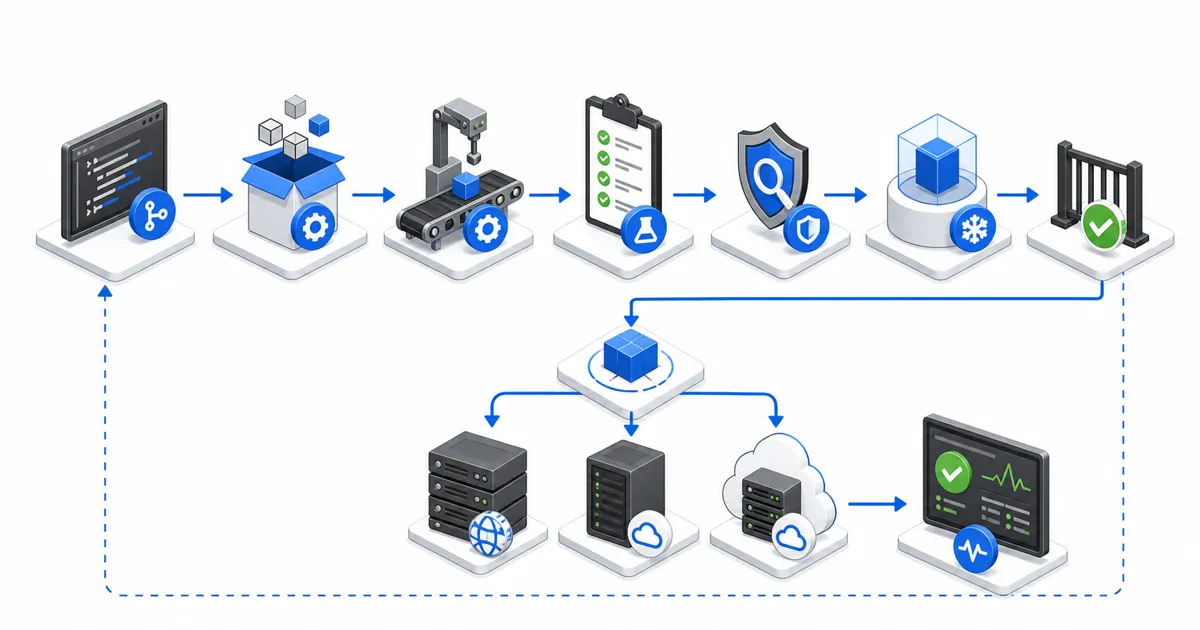 Sunucu, DNS, TLS, yedekleme ve dağıtım katmanlarından oluşan barındırma altyapısı